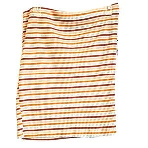 Rue 21 Striped Mini Skirt Size XL High Waist Bodycon Late 90s Trendy Soft Earth